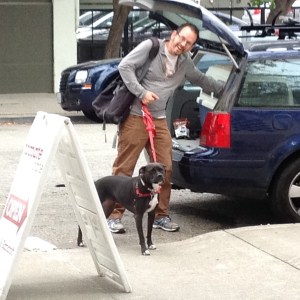 Dr. Jon Rosenfield arrives for breakfast.